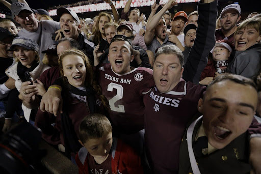 Johnny Maziel in Texas A&M student section