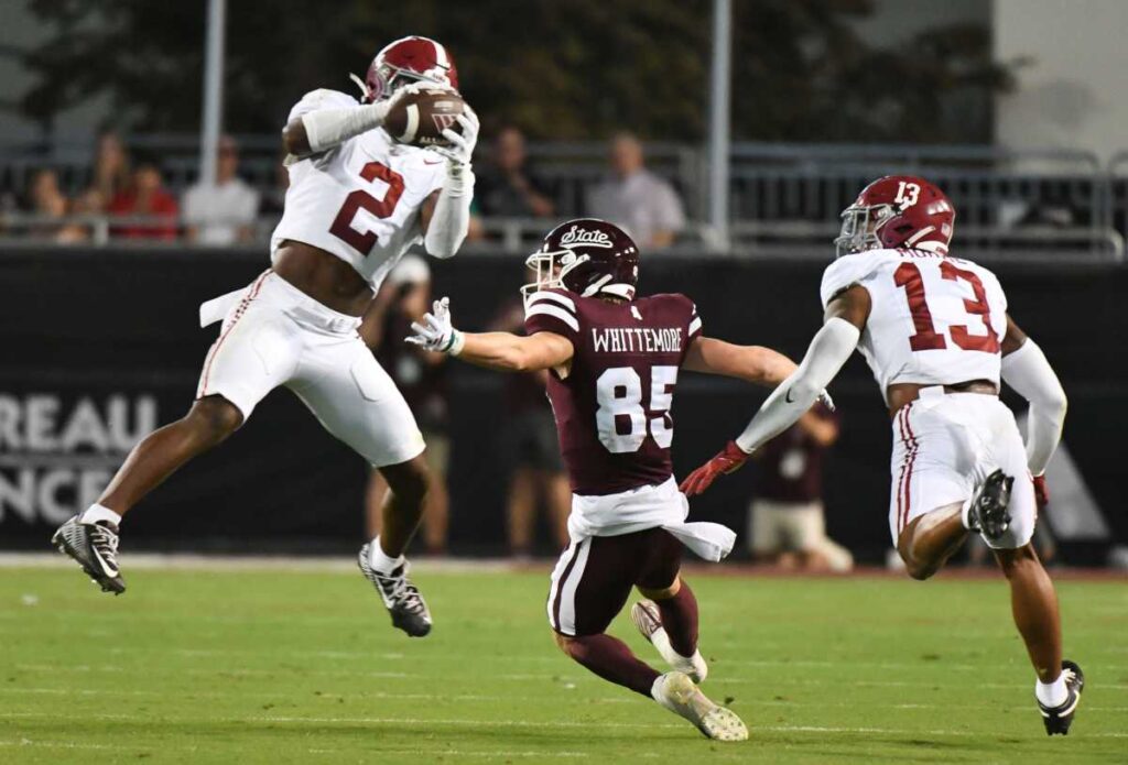 caleb downs interception